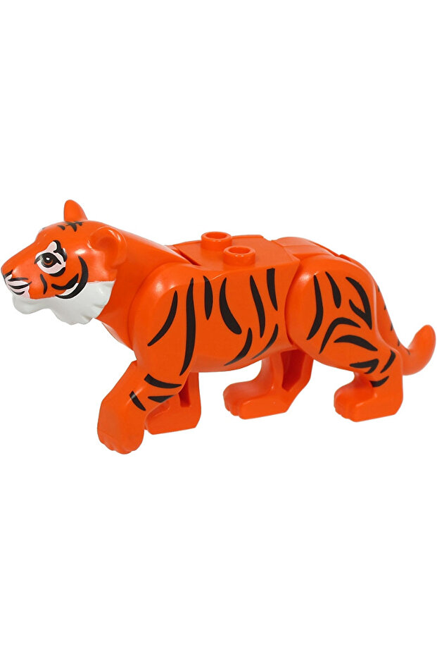 Orange Tiger Forest Animal - Custom Moc Mini Figure Accessory