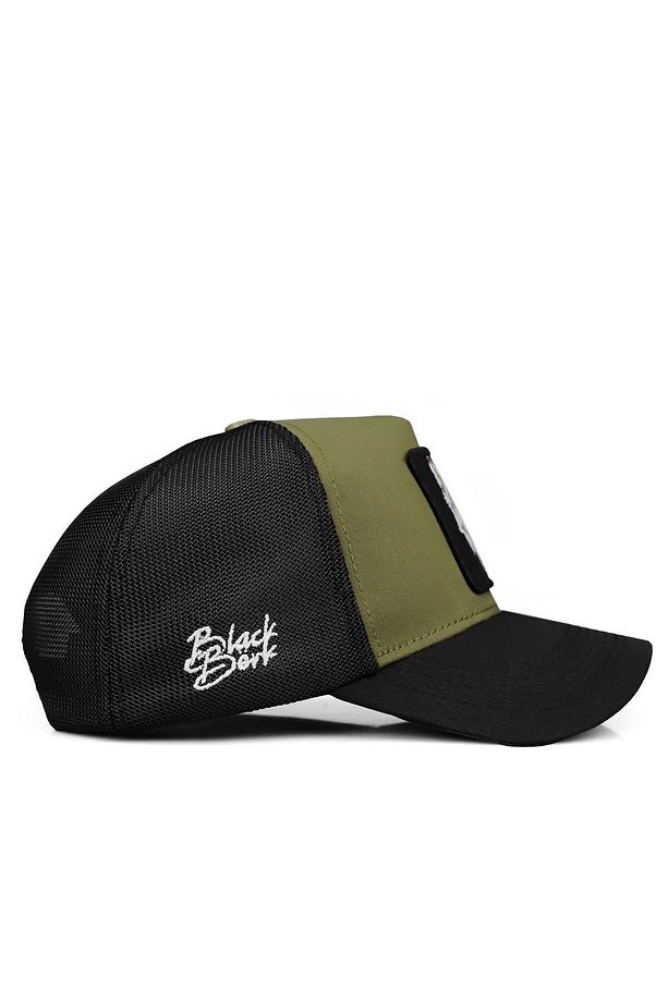 V1 Kartal Logolu Siyah-haki Trucker Şapka - 2