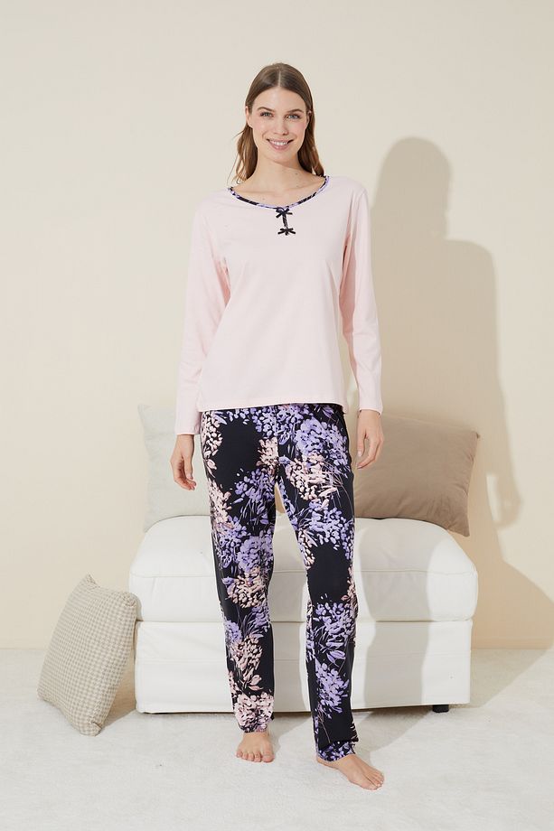 somon Pamuklu Örme Pijama Takım 24240102 - 2