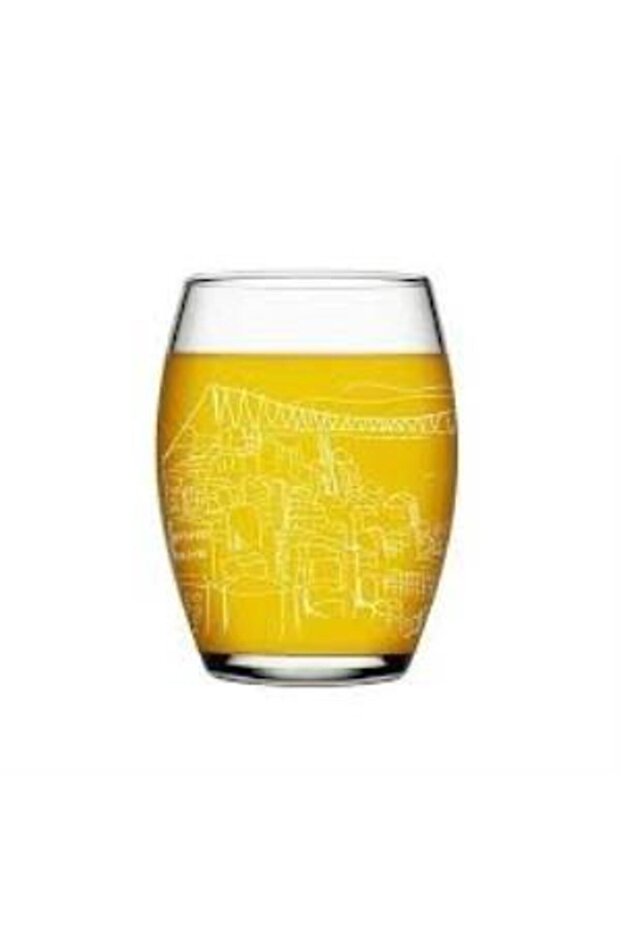 420035 Istanbul Bosphorus Bridge Patterned Monte Carlo Glass Set of 3