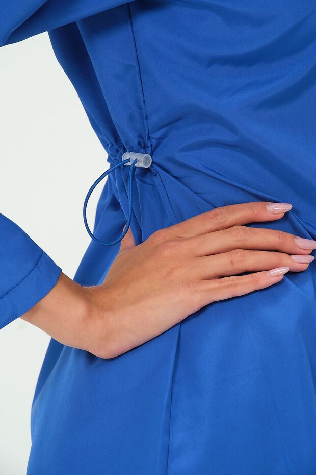 Kadın Düz Renk Tesettür Mayo Pantolon Bone Eşarp Tunik Tam Set 4 Parça Su İtici Tesettür Mayo - 9
