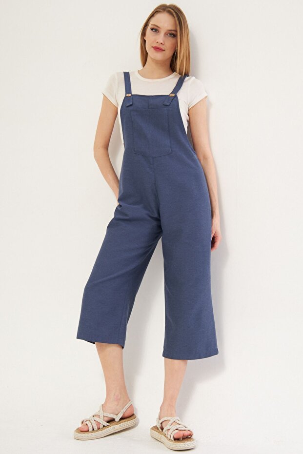 Women's Dark Blue Gardener Jumpsuit Arm-20K001117