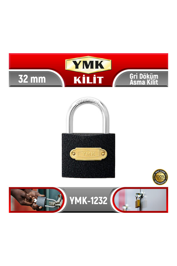 Gray Cast Padlock | 32 mm | Ymk-1232