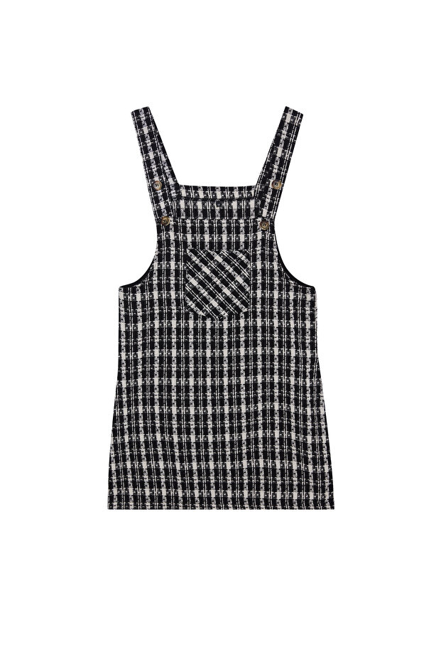 Bej Ekose / Kareli Mini Jile Dokuma Elbise TWOAW20EL0208 - 6