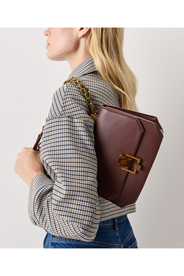 حقيبة صدفي مع حزام سلسلة - 1