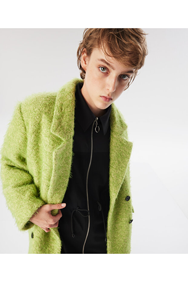 Lime Woven Coat - 4