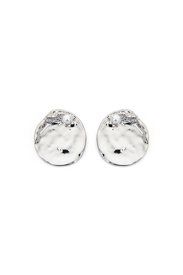 Metal Pearl Faux Earrings