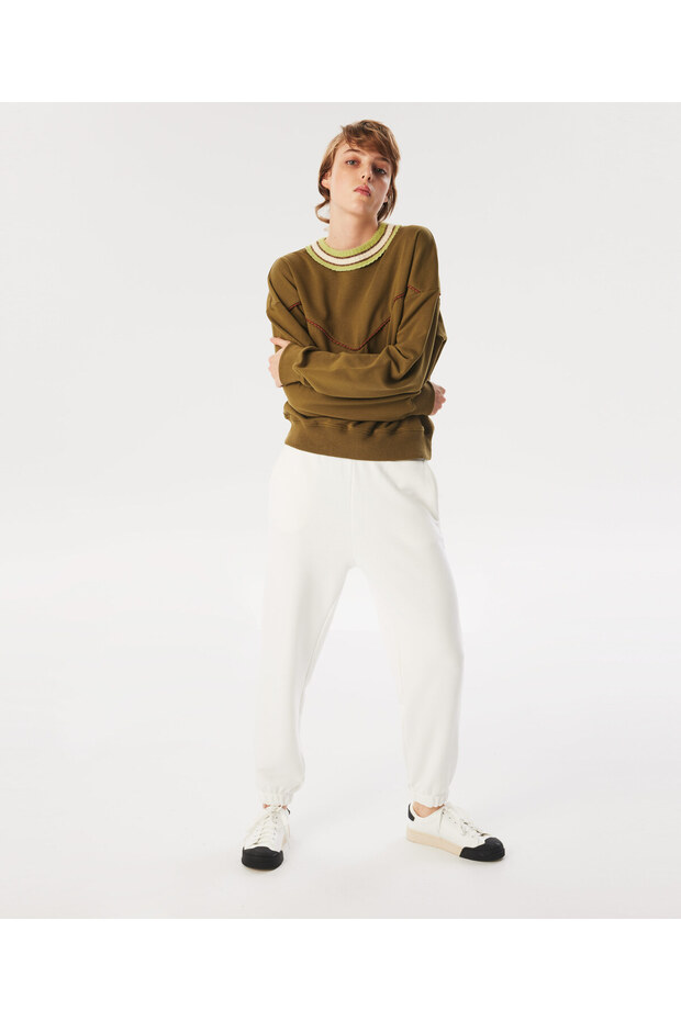 Khaki Knitted Sweatshirt