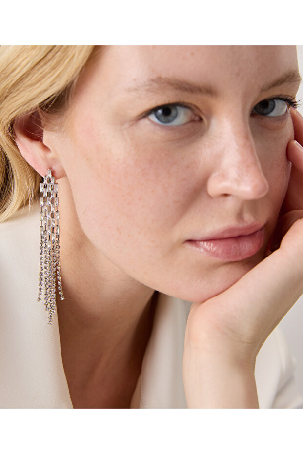 أقراط متدلية من حجر الكريستال - 1