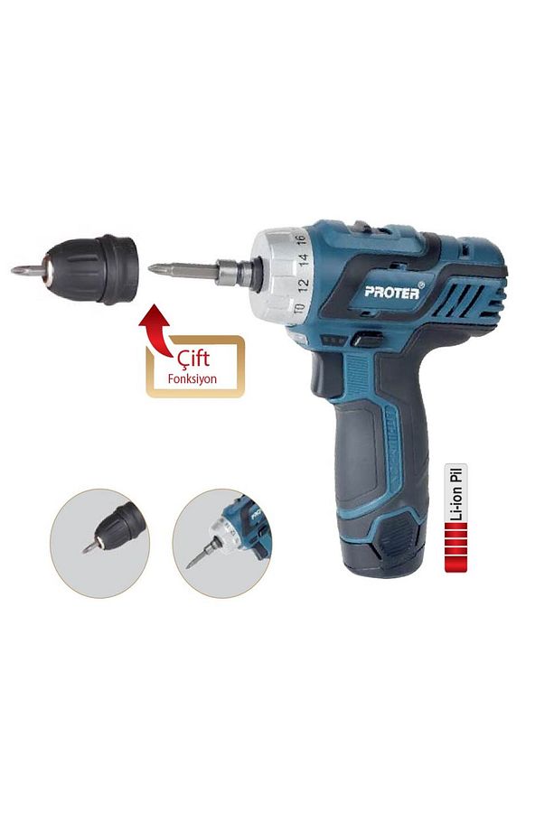 Pst 222 Plus 12 V 2 Ah Li-ion 2 Vts Şarjlı Tornvida - 3
