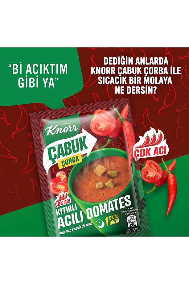 Acılı Domates Çabuk Çorba 22 gr X 12 Adet - 4