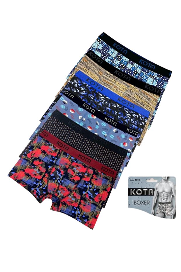 5 Patterned Lycra Boxers - 1