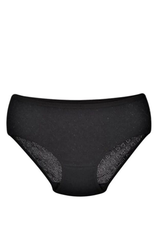 3 Pieces Black Color High Waist Heart Bato