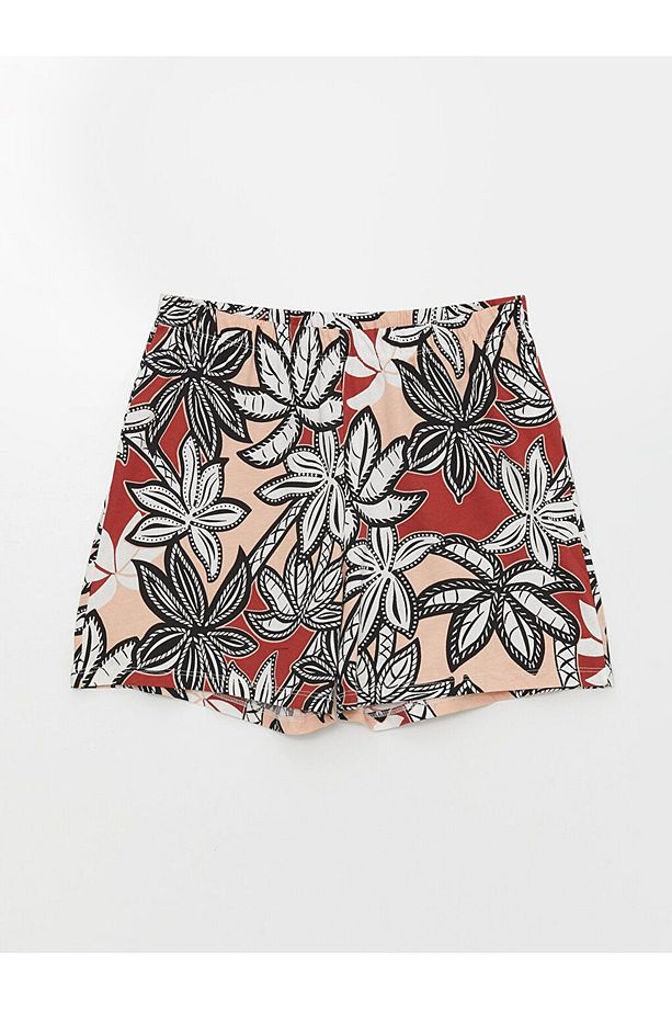 Beli Lastikli Desenli Kadın Şort Pijama Altı - 6