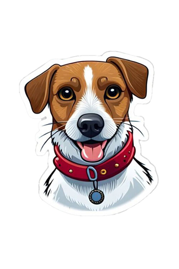 Jackrussel Sticker Car, Motorcycle, Helmet, Laptop, Glass Sticker 14X12 cm