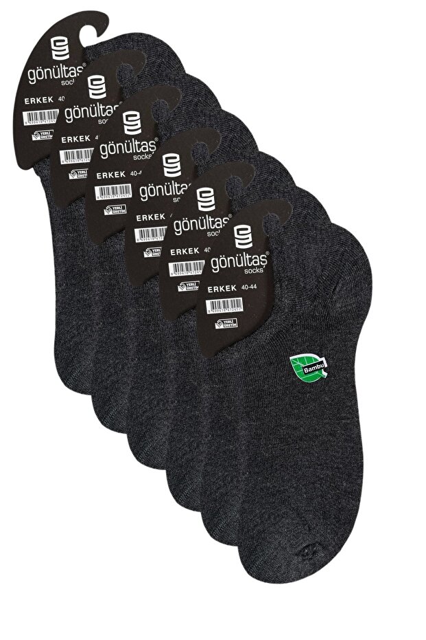 6 Pairs Seamless Bamboo Men's Smoked Sneaker Socks