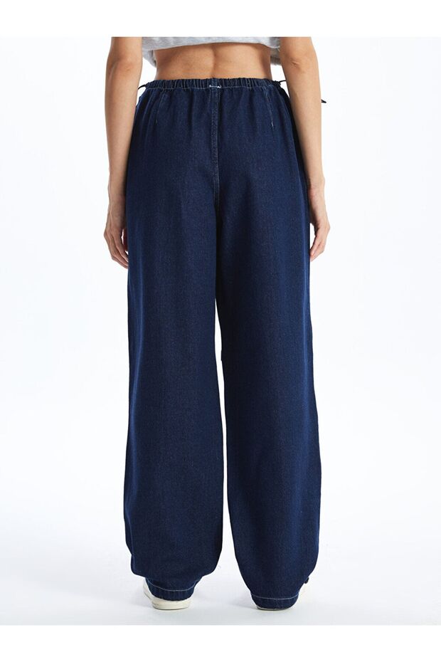 LCW Beli Lastikli Jogger Kadın Jean Pantolon - 3