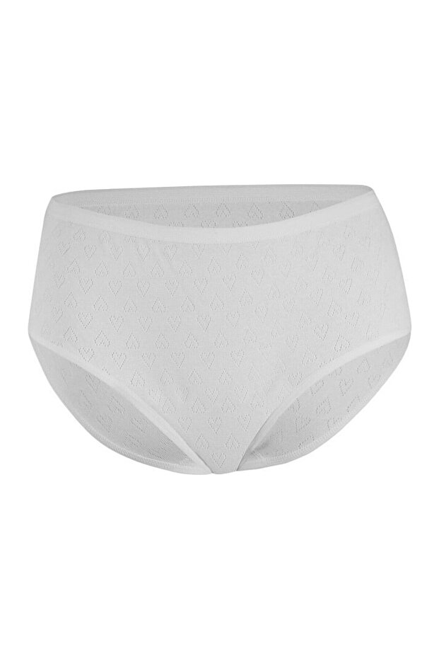 6 Pieces White Color High Waist Heart Bato