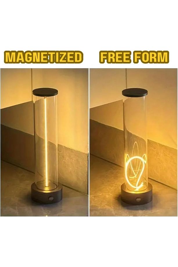 Manyetik Masa Lambası Abajur Şarjlı Modern Okuma Işığı 3 Modlu Strip Light Dokunmatik Işık - 5