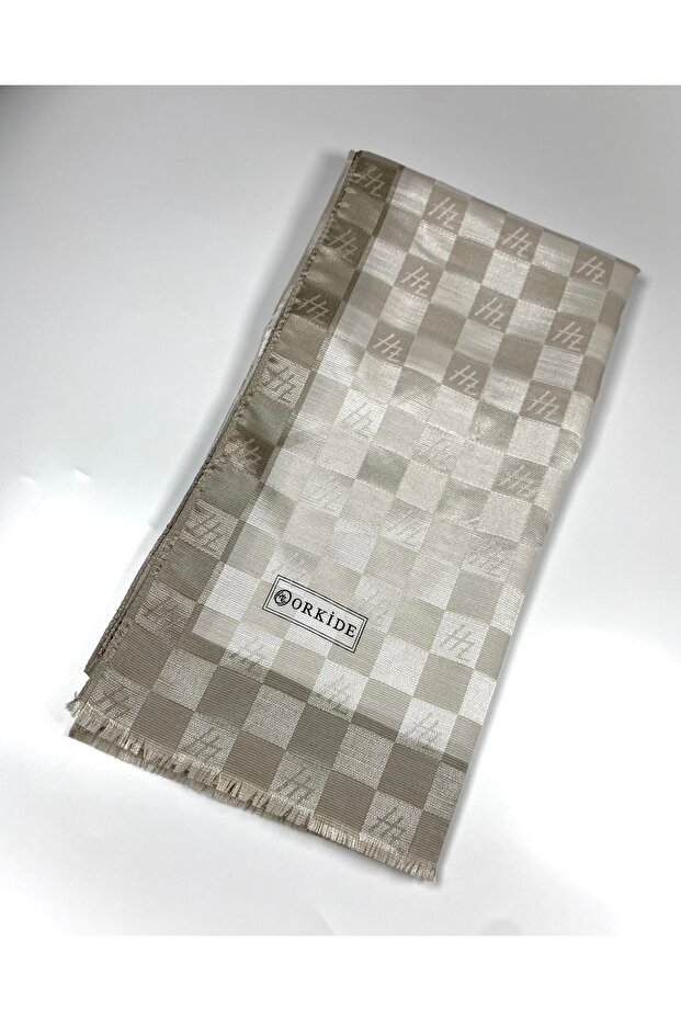 Dama Desen Monogram Şal - 1