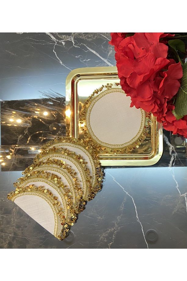 Pullu Gold Kokteyl Peçetesi 2’li - 1
