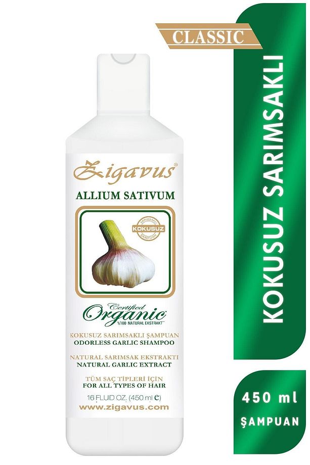 Klasik Saç Dökülmelerine Karşı Kokusuz Sarımsaklı Şampuan 450 ml 8699349130022 - 1
