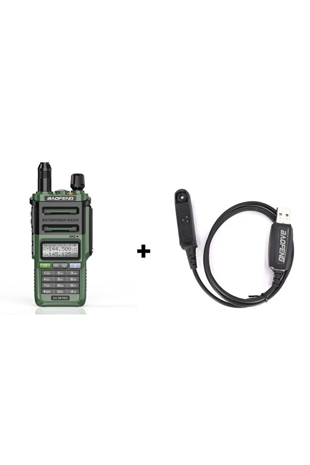 Uv-9R Pro yeşil+programlama kablosu - 1