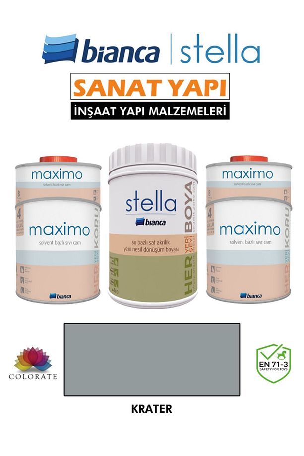 Stella 10-12 M2 Boyama Seti ( 1Lt Boya+ 1Lt Maximo Parlak ) - 1