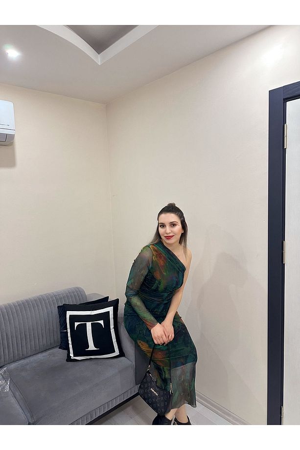 Kadın Tek Omuz Colorful Batik Elbise - 2