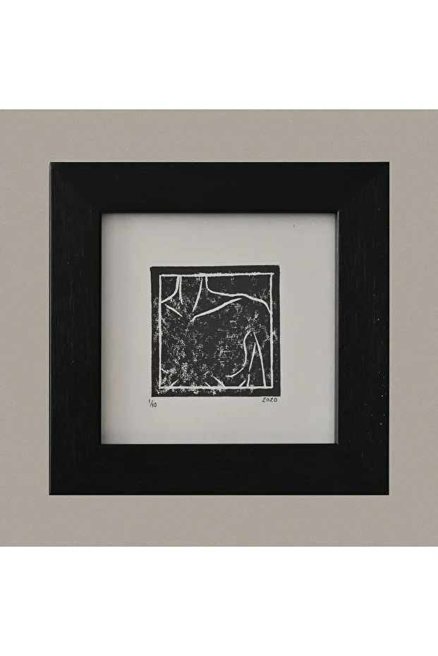- Belirsiz Serisi No.1 - 2020 - Linol Baskı - 10x10 Cm - 1