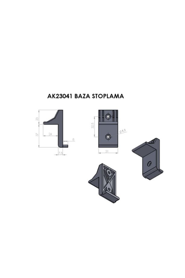 Baza Yatak Tutucu Baza Stoplama Köşeli (4lü) - 2