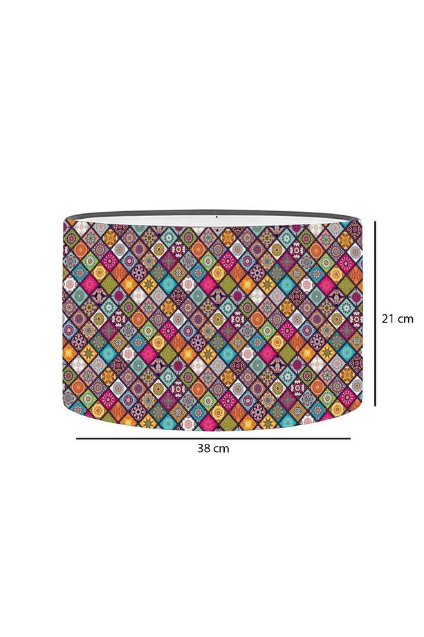Victoria Çini Desenli Rustik Yedek Lambader Başlığı Ayd-3635 - 3