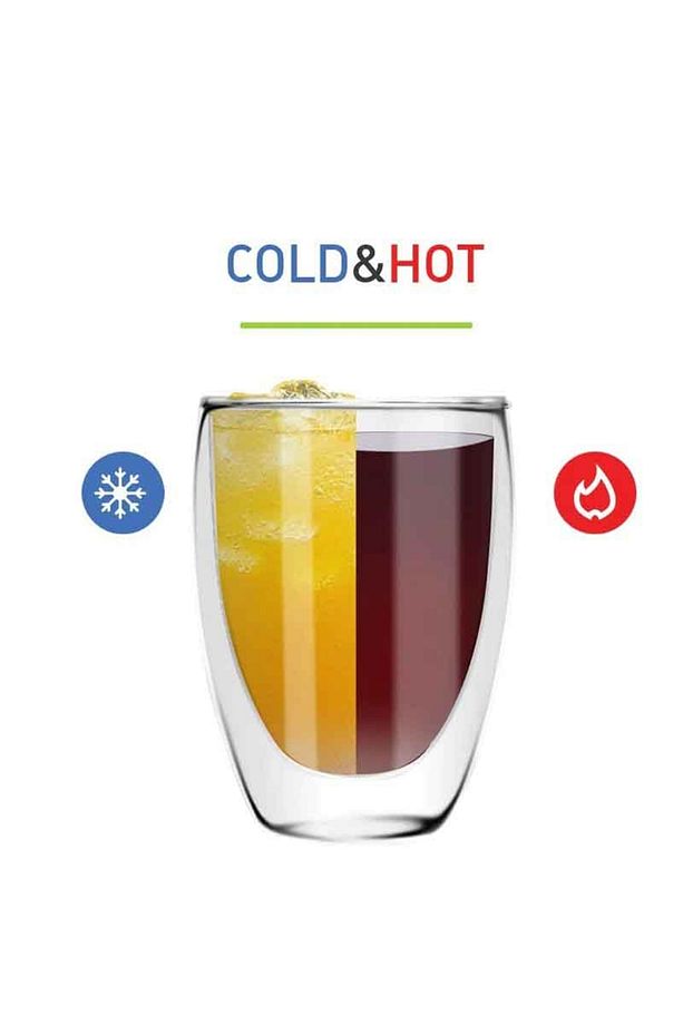 450 ml Çift Camlı Bardak Çift Cidarlı Cam Bardak - 1