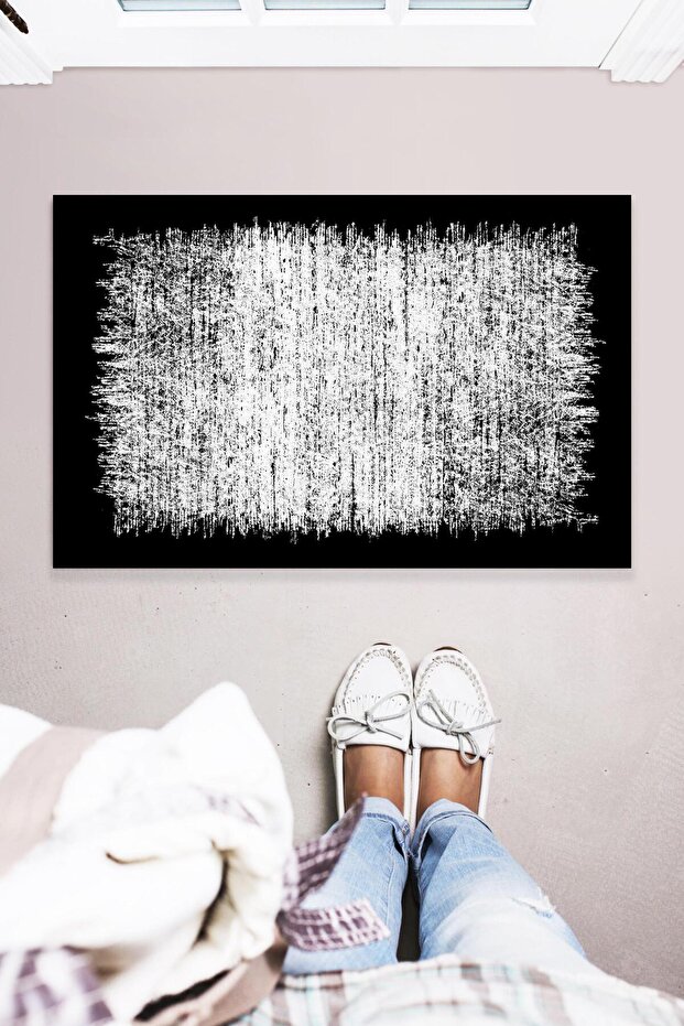 Black Style Decorative Multi-Purpose Indoor and Outdoor Door Mat 45X70