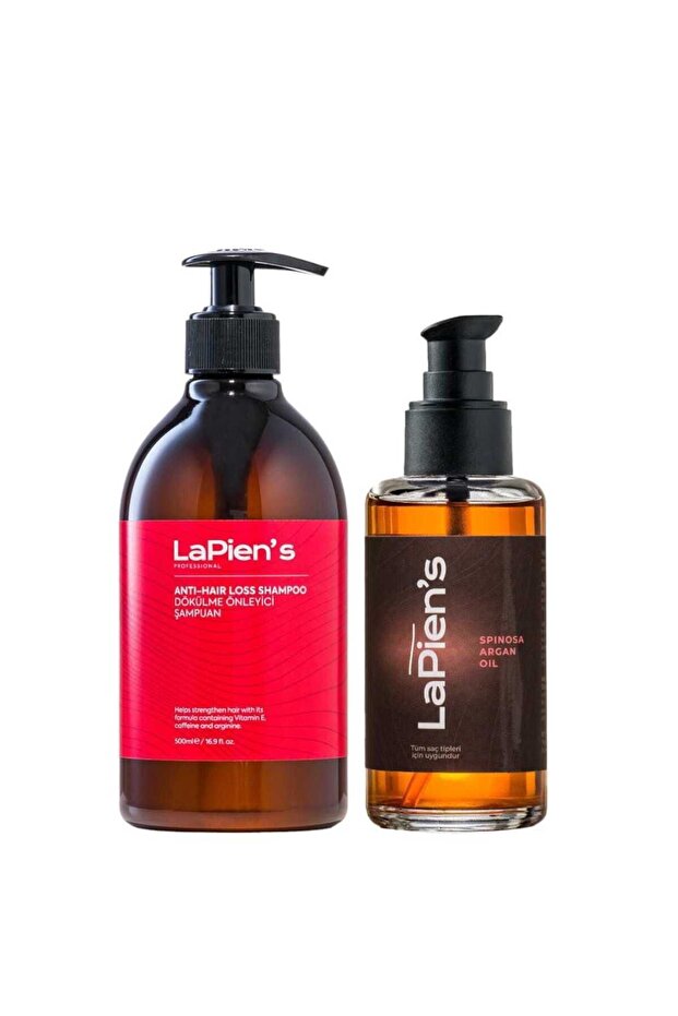 Dökülme Önleyici Şampuan 500 ml ve Argan Yağı 100 ml Dökülen Zayıf ve Kuru Saçlar İçin - 1