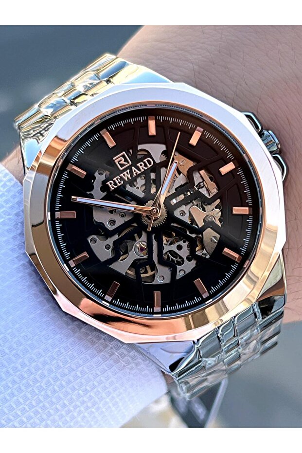 Fully Automatic Steel Cord Design Dial 5 Atm Water Resistant Men's Wrist Watch Ea.145831