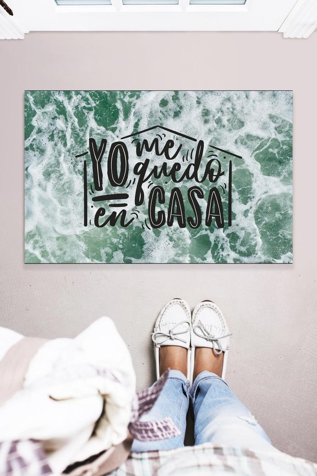 Yo Casa Wavy Floor Multi-Purpose Indoor and Outdoor Decorative Door Mat 45X70