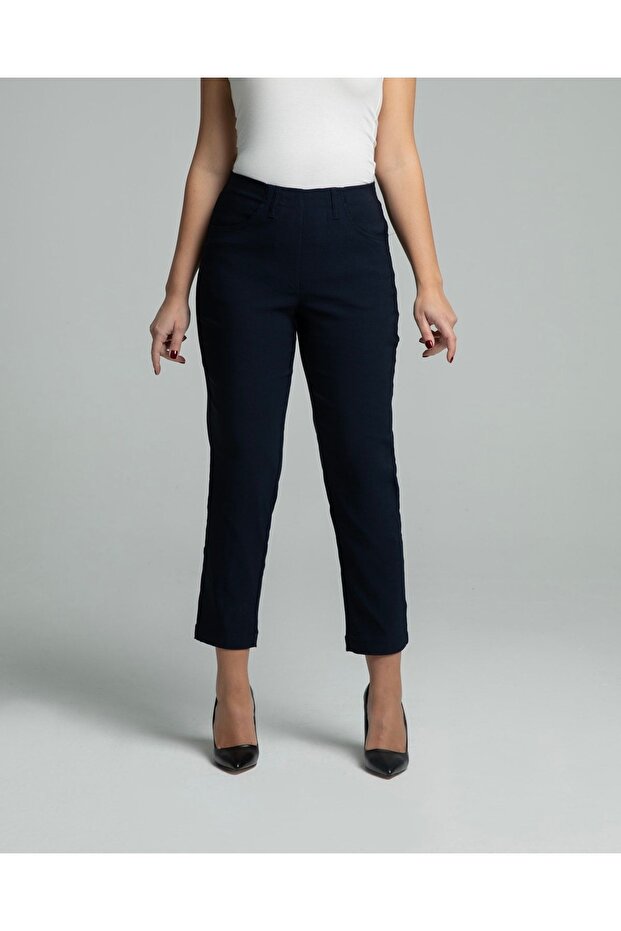 Phia Cropped Viskon Lacivert - 1