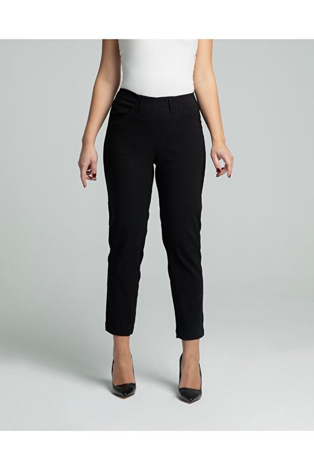 Phia Cropped Viskon Siyah - 1