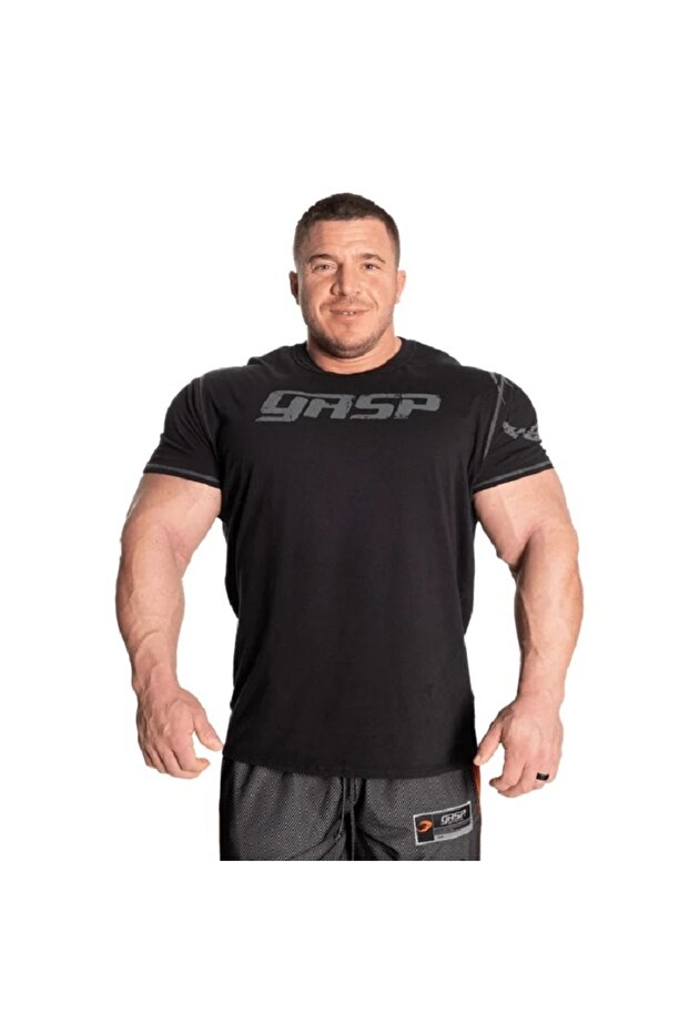 Gym Tee, Washed Black - 1