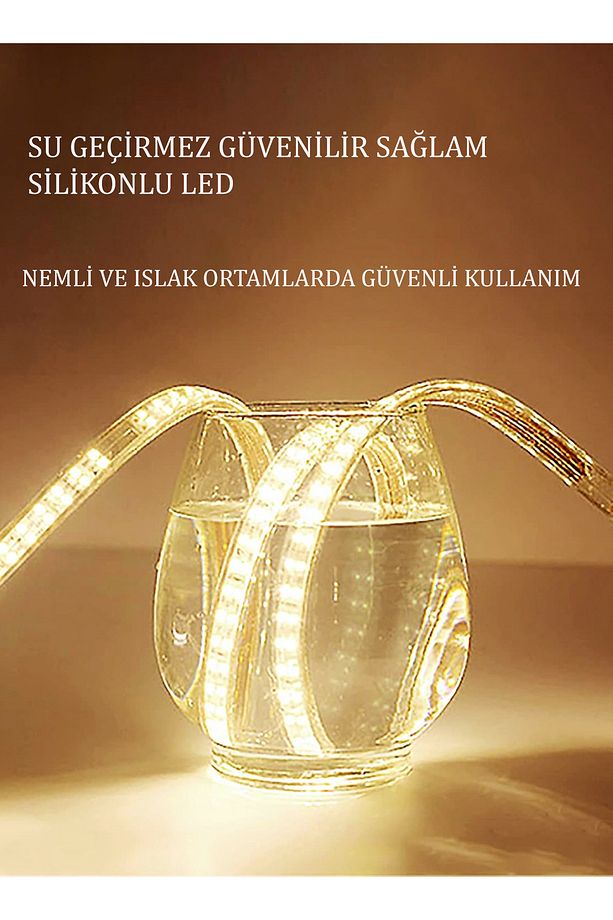 Led'li Işıklı Safir Ahşap Gold Dekoratif Ayna Yuvarlak Ayna Işlemeli Duvar Aynası Tekli - 69 Cm - 7