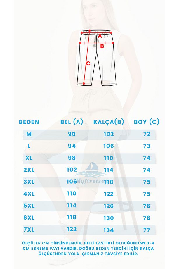 Bağcıklı Oversize Uzun Unisex Bermuda Şort Ham Bez Pamuklu Keten Kapri Şort - 3