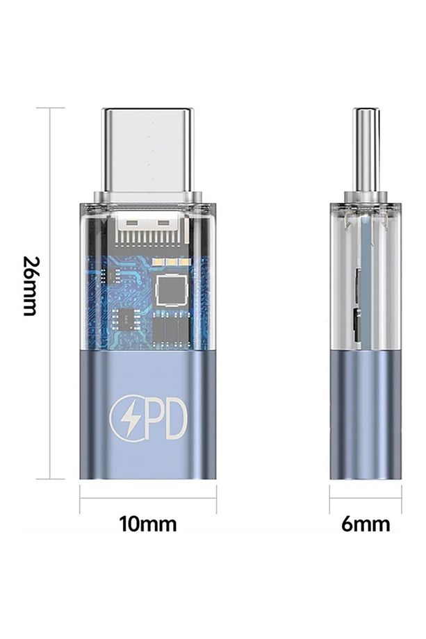Lightning to Type-C Dönüştürücü Hızlı çevirici Şarj Adaptörü FÜME - 5