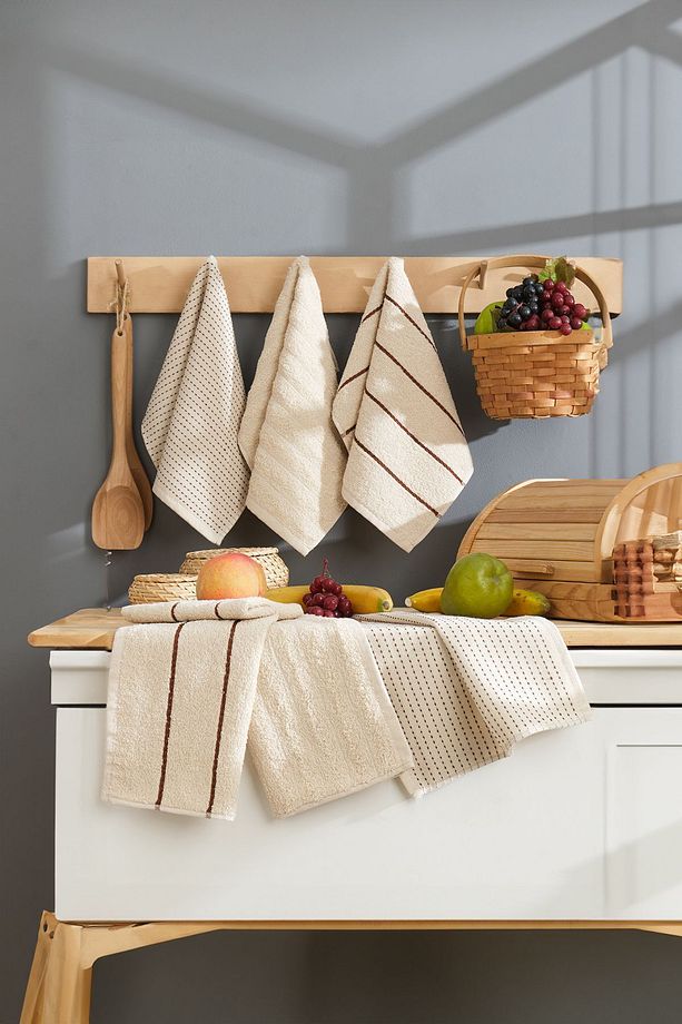 6lı Mutfak Havlusu 30x50 Sofya Bej - 3