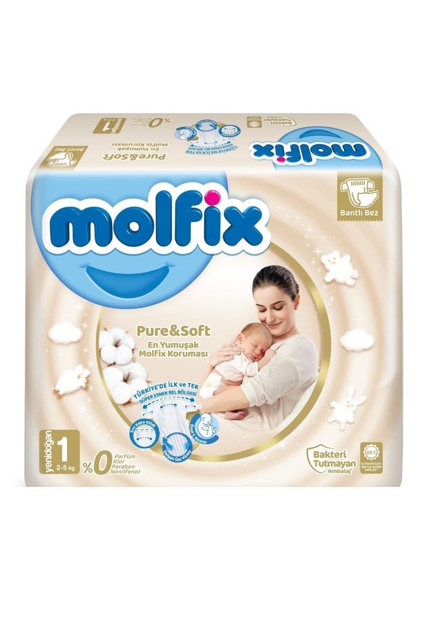 Pure&soft Baby Diapers Size 1 Newborn 80pcs Super Offer Package
