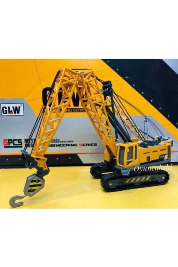 32 cm Crawler Crane Toy with Movable Metal Hook