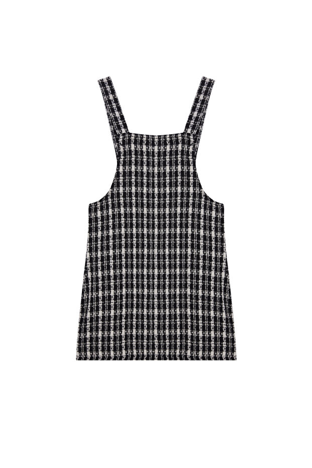 Bej Ekose / Kareli Mini Jile Dokuma Elbise TWOAW20EL0208 - 7