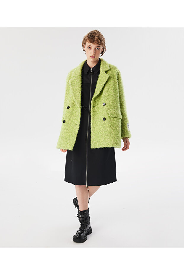 Lime Woven Coat - 1