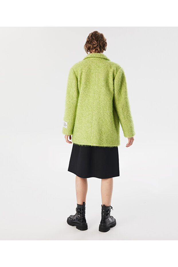 Lime Woven Coat - 5