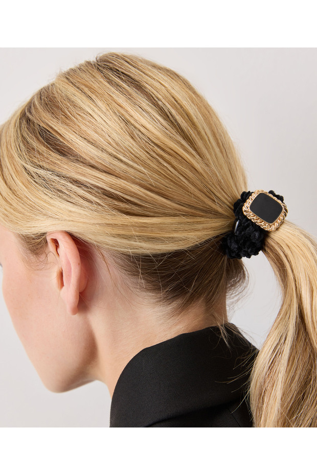 Chenille Hair Accessory with Metal Buckle